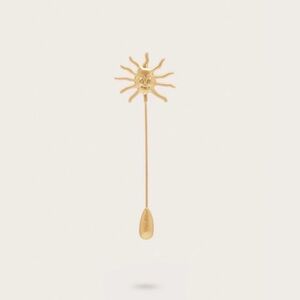 NEW | CULT GAIA LEO SUN BLAZER PIN Brushed Brass